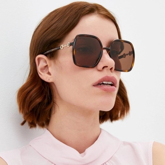 NEW GUCCI GG0890S 002 SUNGLASSES GUCCI GG0890 BROW - Picture 3 of 13